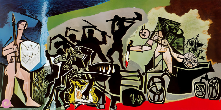 Pablo Picasso Kimdir? 2 Pablo picassonun Savas ve Baris tablosu 2